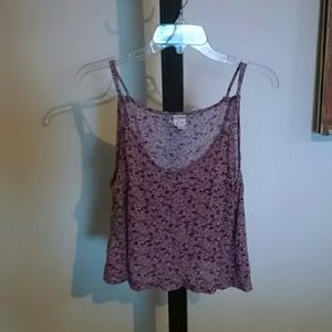 Pink flowery tank top